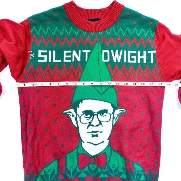 The office ugly holiday Christmas sweater Dwight shrute sweater S - Picture 4 of 6